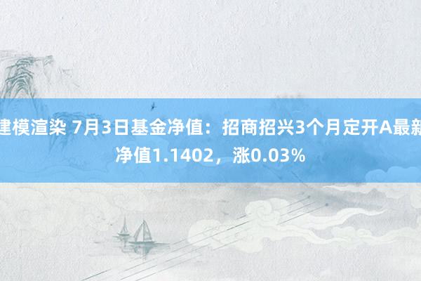 建模渲染 7月3日基金净值：招商招兴3个月定开A最新净值1.1402，涨0.03%