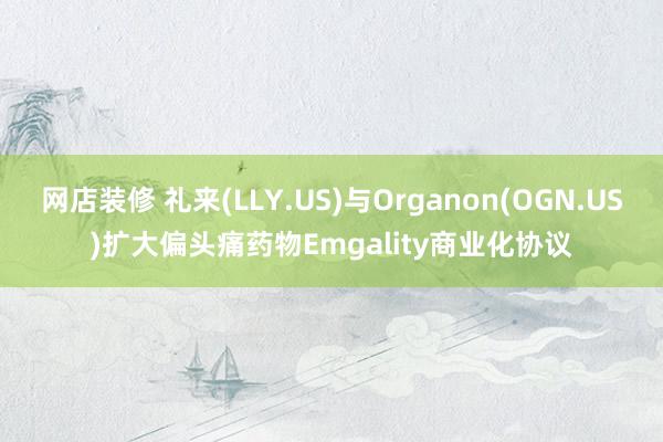 网店装修 礼来(LLY.US)与Organon(OGN.US)扩大偏头痛药物Emgality商业化协议